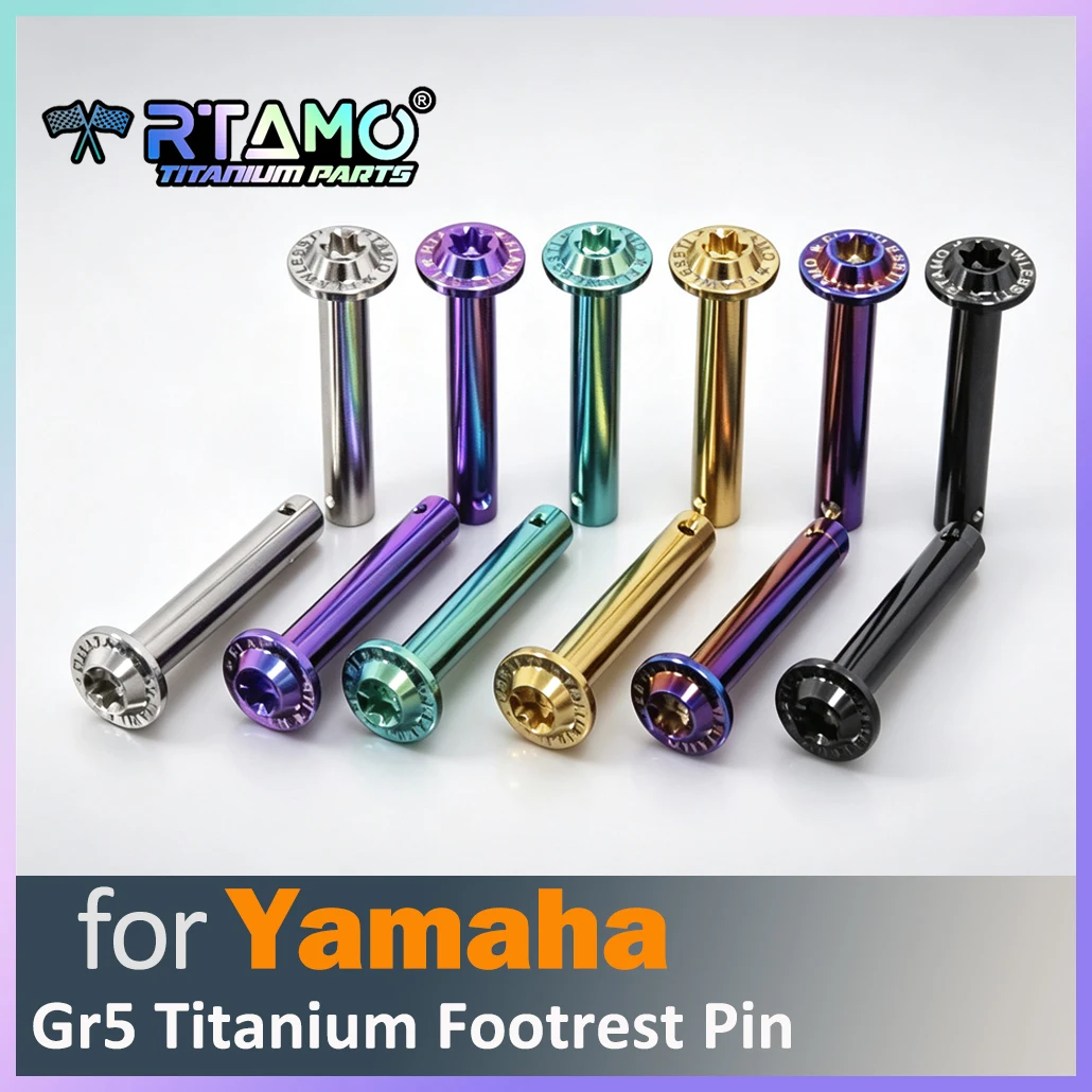 RTAMO Gr5 Titanium Footrest Pin M6 M8 Pedal Pin Fit for Yamaha Tmax560/ Xmax300/ Nmax155/ Aerox155
