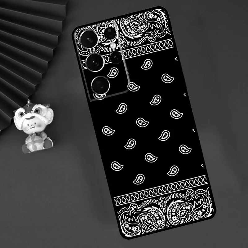 Custodia modello Bandana Paisley per Samsung Galaxy S24 S23 S22 S21 Ultra S20 FE Note 20 10 Plus S8 S9 S10 Cover posteriore