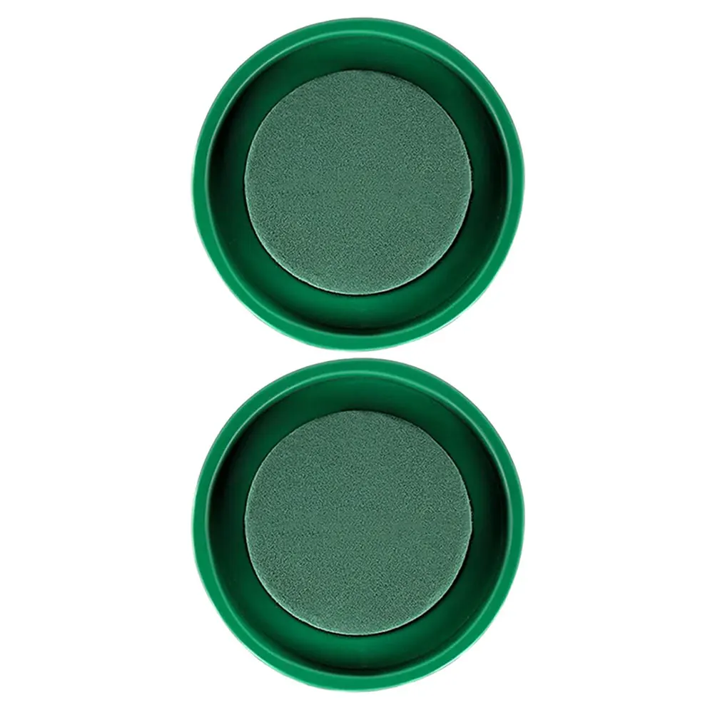 

2 Pcs Round Flower Clay Floral Arrangement Supplies Decor Bowl Floral Accessory Wedding Flower Block Base