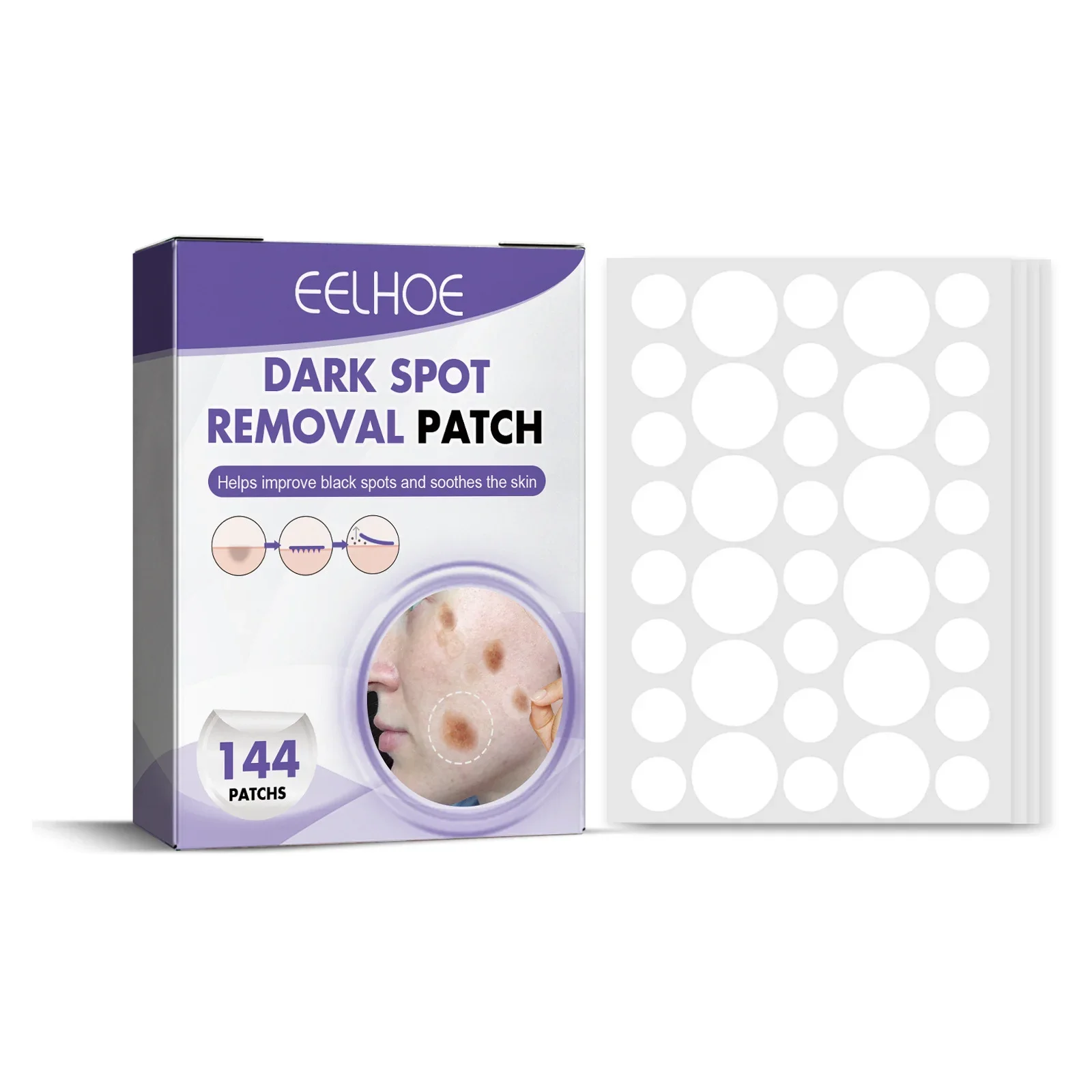 144Pcs Hydrocolloid Acne Patches Invisible Pimple Spot Marks Remover Concealer Cover Stickers Facial Skin Care Treatment