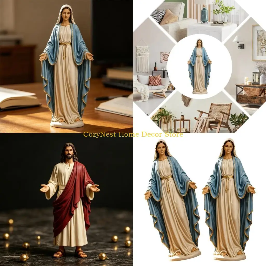 92MF Cabinet And Table Figure Collection for Indoor Display, Flowing Robe Home Sculpture for Office, Bedroom, and Entryway