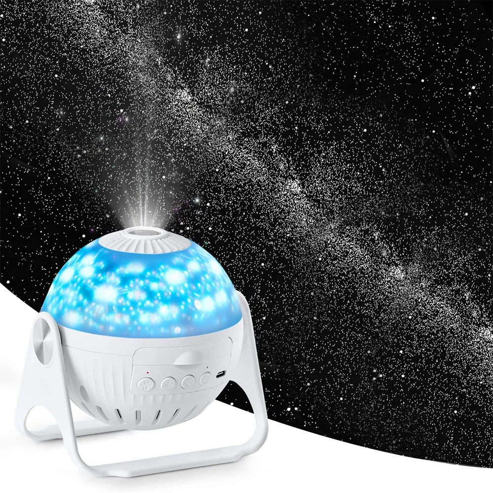 Star Galaxy Projector Night Light with Bluetooth-7 in 1 Projector lamps 360° Adjustable with Planets Nebulae Moon for Kids Gifts