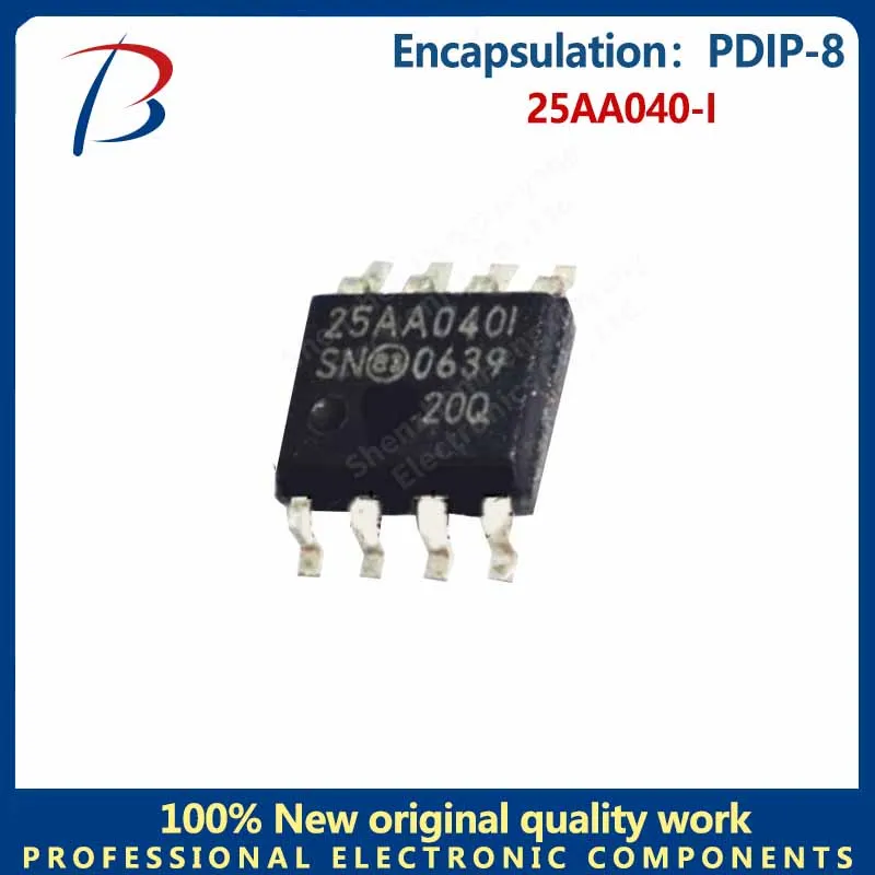 10PCS  25AA040-I package PDIP-8 memory chip