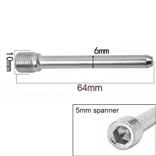 Imagen 1 del producto 64mm motocicleta bomba inferior pastilla de freno de disco tornillo de fijación guía Hexagonal perno guía rosca M10 10mm paso 1