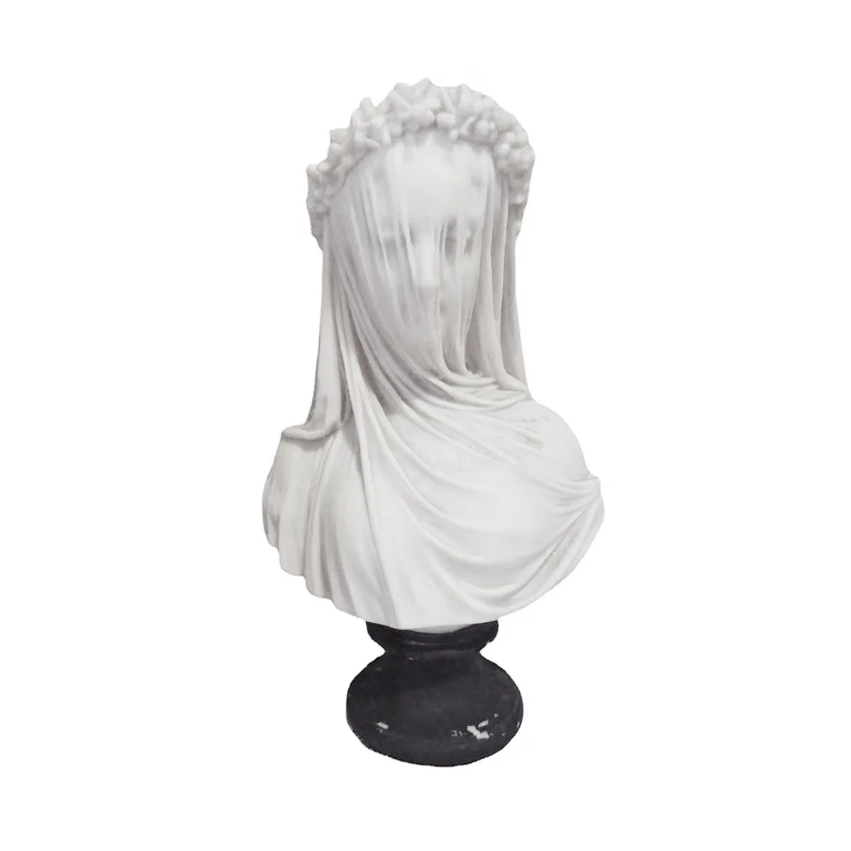 Veiled Maiden Bust Statue Gothic Home Decor Abstract White Resin Sculpture Goddess Statue Crafts Home Aesthetics