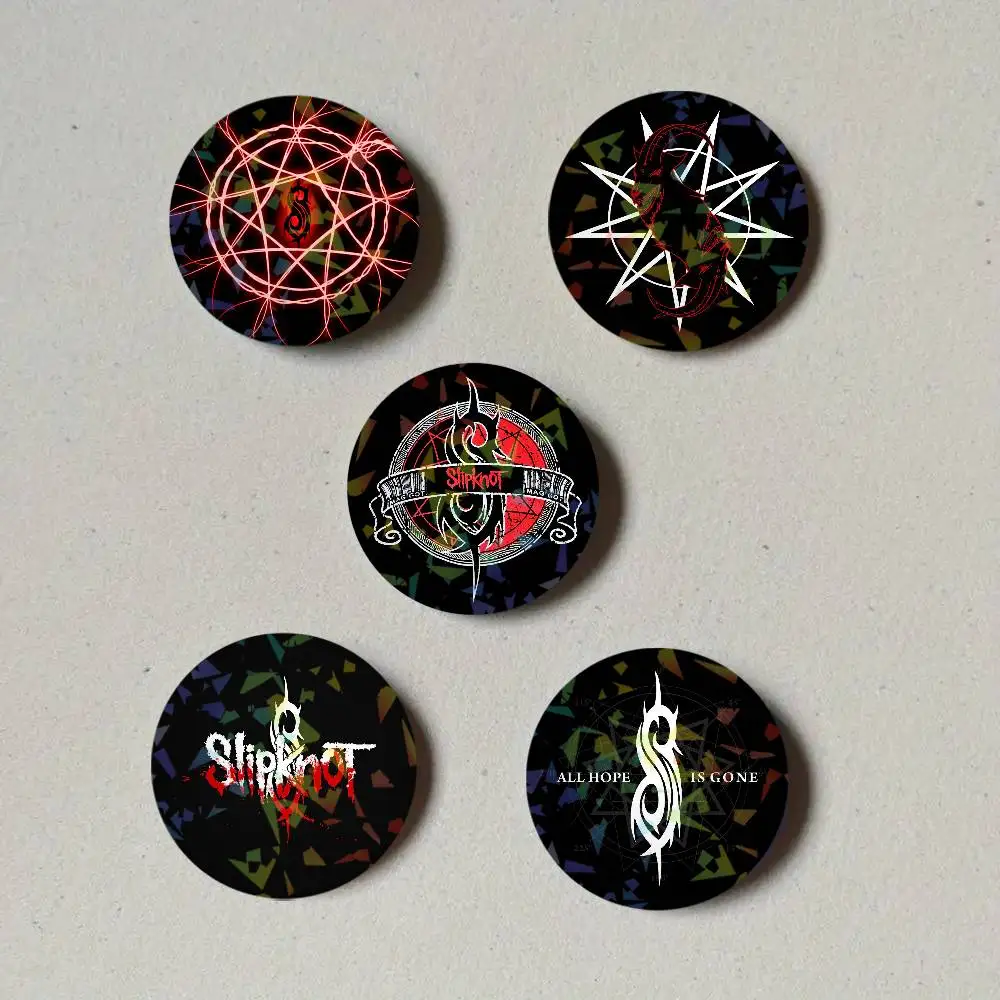 Band S-Slipknot Laser Button Pins Backpack Clothing Decor Brooch Fiction Badge Jewelry Gifts