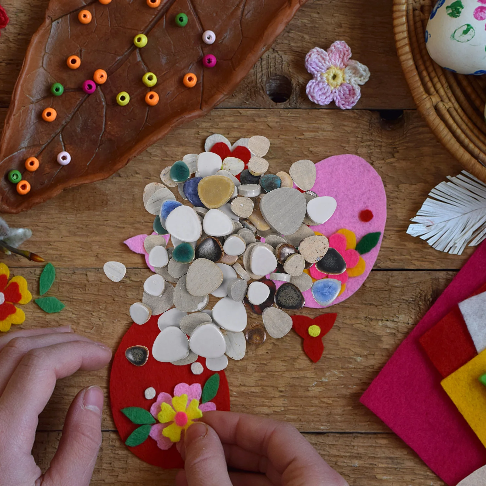 

Durable Ceramic Mosaics Pieces Creative DIY Materials Handmade Tiles for Home Decoration Garden Art DIY Ceramic Fragments