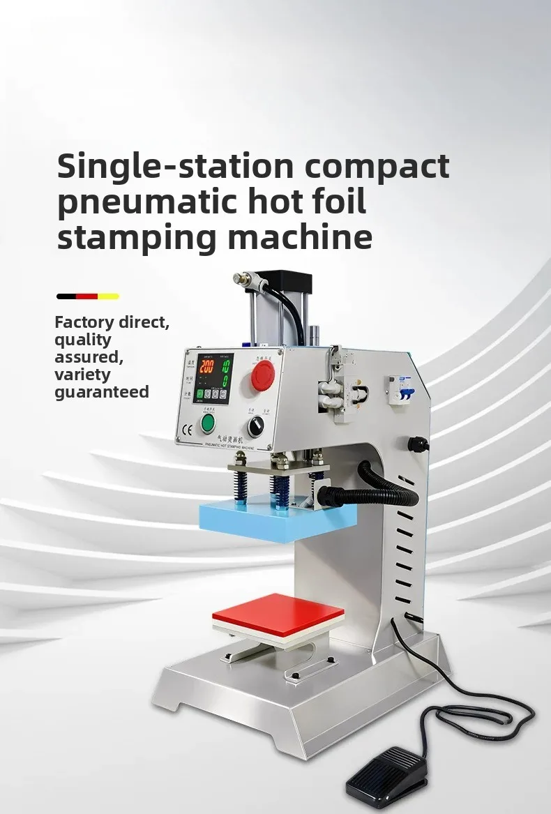Automatic single-station small heat transfer machine Pneumatic ironing machine Chest label collar heat transfer machine