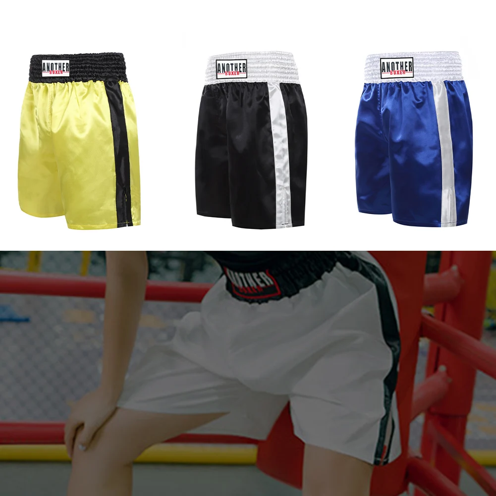 Unisex Boxing Shorts MMA Muay Thai Training Trunks Fitness Shorts For Adults MMA Fight Trunks Cage Fighting Kickboxing Shorts