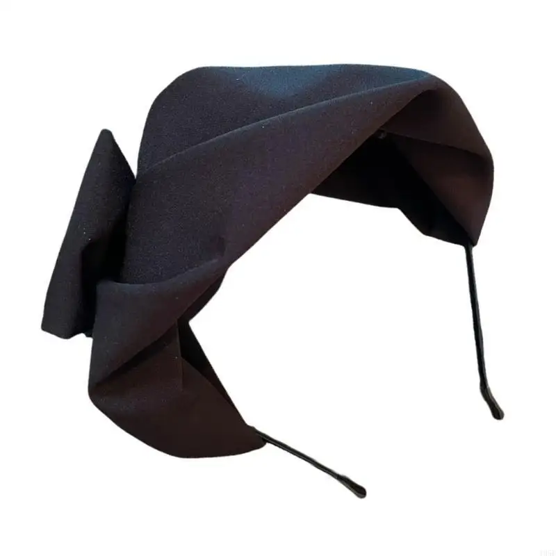 195E – coiffure fête luxueuse réglable, couvre-chef d'halloween en peluche unisexe pour l'élégance du soir