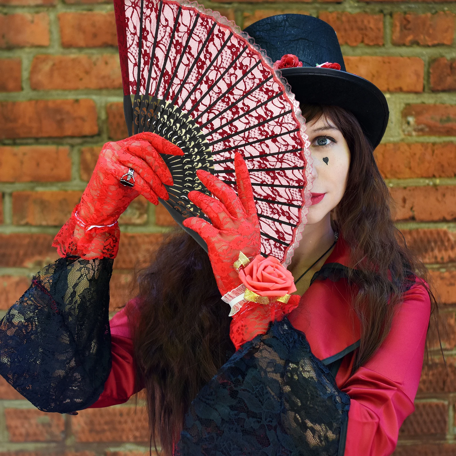 

Premium Wood And Lace Folding Fan Unique Retro Design For Wall Adornment