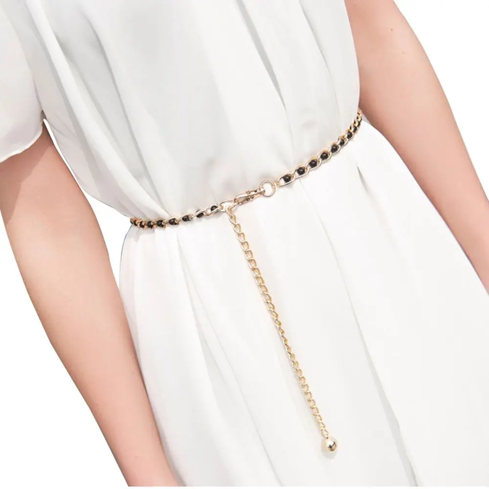 

Fashion Boutique Apparel Gold Plated Pearl Bead Metal Beads for Women Beaded Dress Belts Waist Belt Chain Waist Chain Pearl