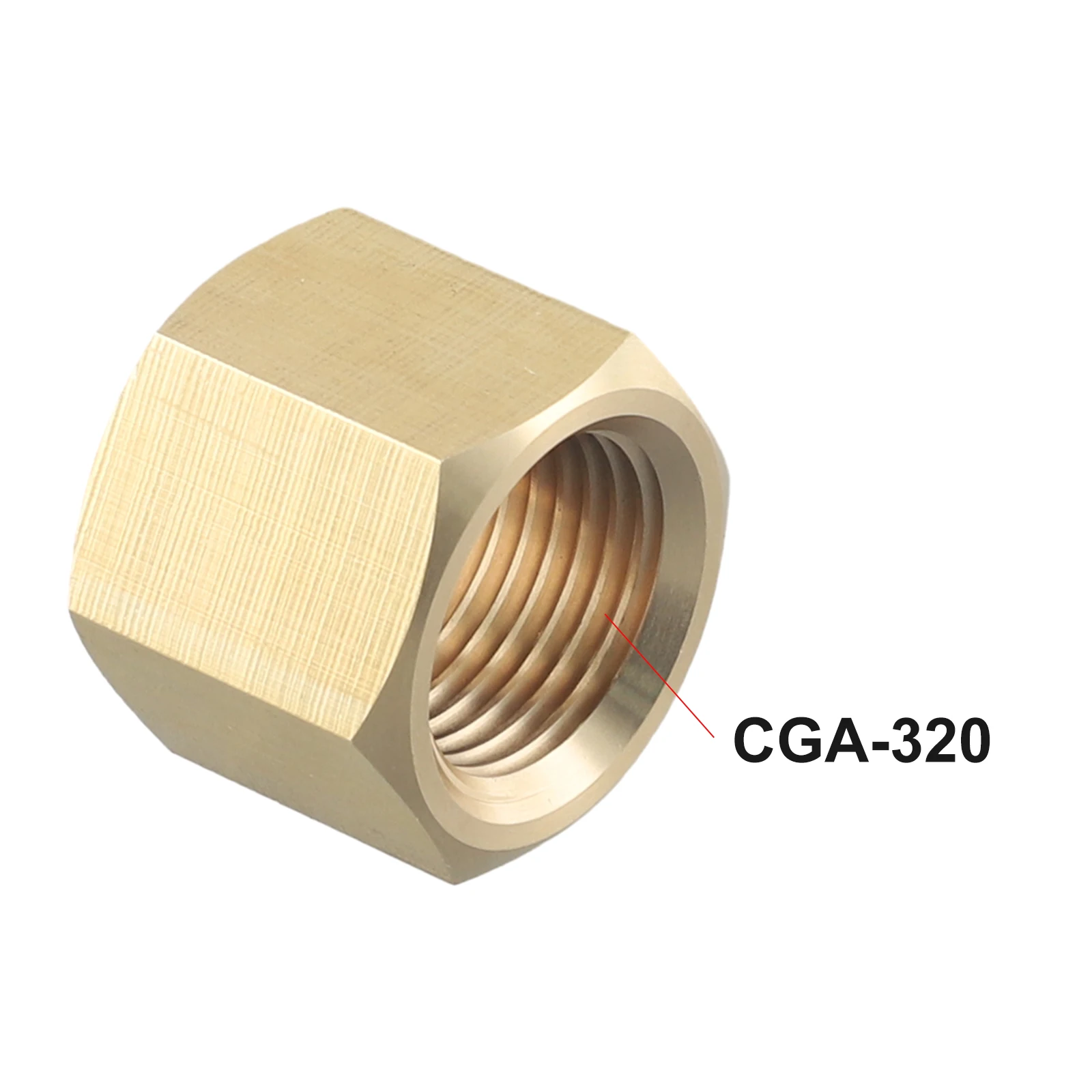 Brass CO2 Regulator Nut Kit 15MPa Reducing Valve Fitting Professional CGA-320 Thread Carbon Dioxide Regulator Inlet Nut Kit