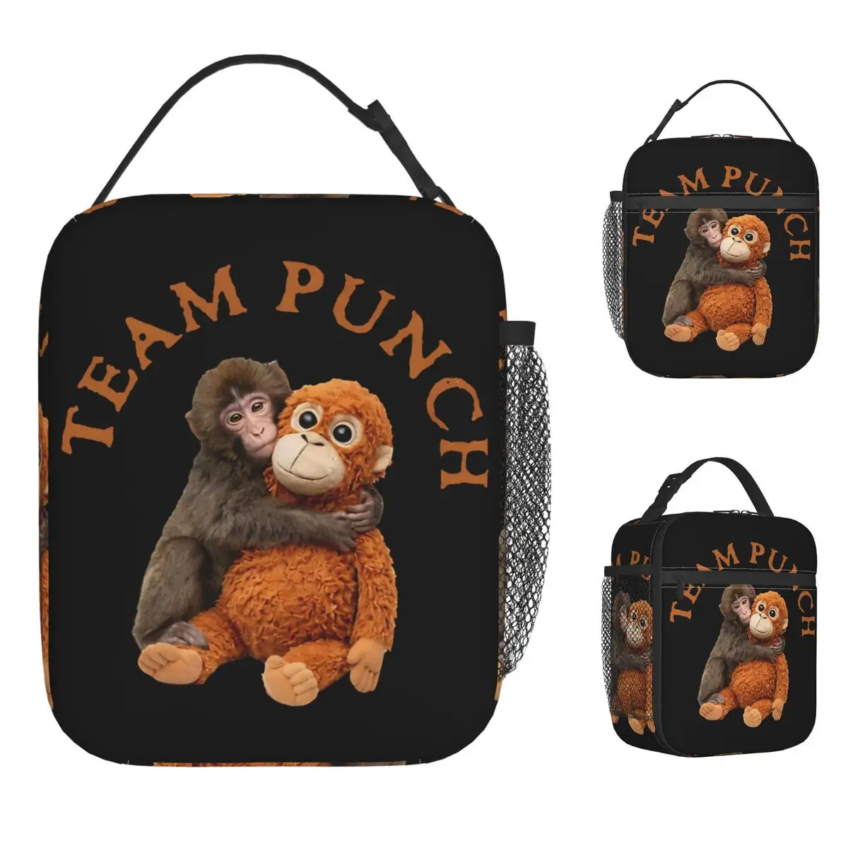 

Сумка для обеда Team Punch Funny Monkey, офисная сумка для обеда для детей, сумка для еды с забавным графическим дизайном, портативная сумка-холодильник из оксфордской ткани