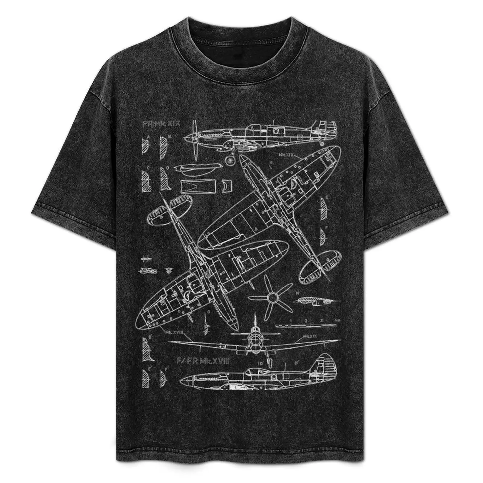 

Spitfire Concept Blueprints T-Shirt Daily Wear Print T-Shirt