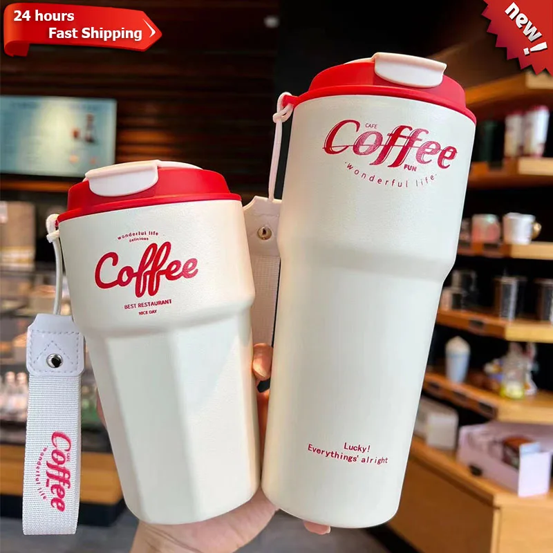 

Portable Double Stainless Steel Coffee Mug Leak-Proof Thermos Travel Thermal Vacuum Flask Car Insulated Water Bottle 420ml/620ml