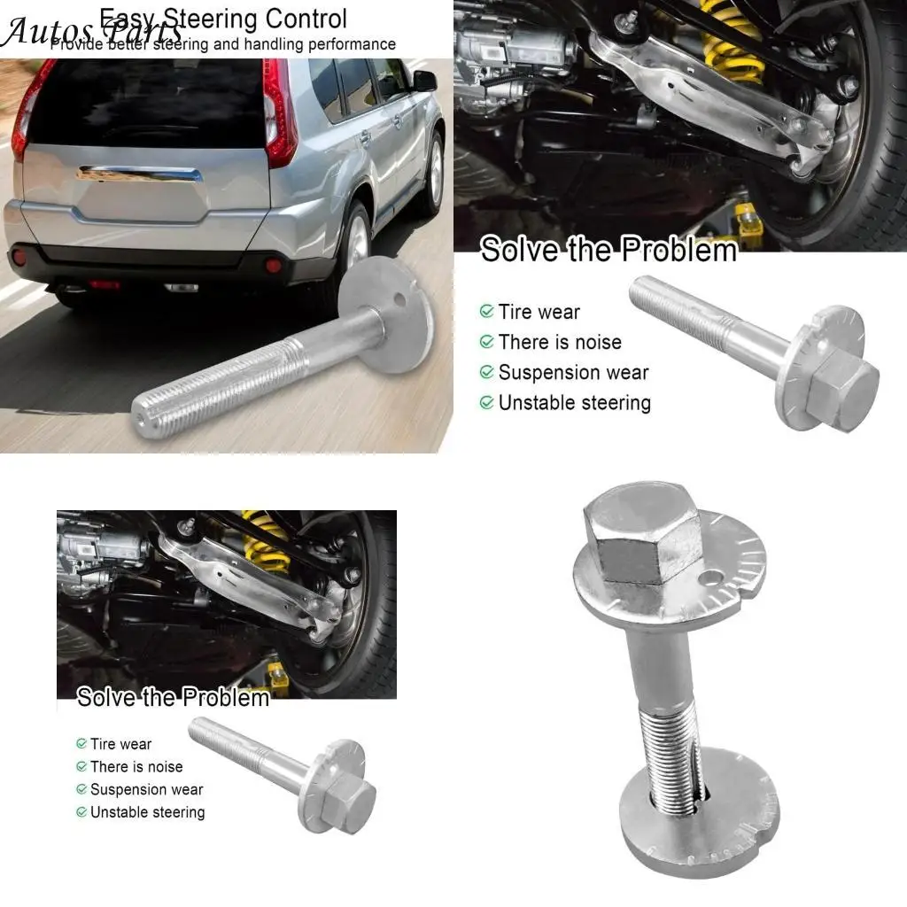 

57BA Car Eccentric Adjustment Screws Alignment Bolt For 545802S400 545802S40A 552267S001 552267S00A Alloy Steel Construction
