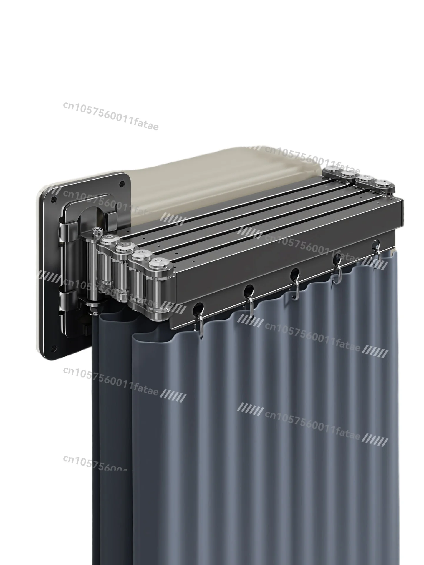 

Складной карниз для душевой шторки, изогнутый, L-образный, U-образный, без сверления, для сушки одежды, из алюминиевого сплава, для ванной, без перфорации