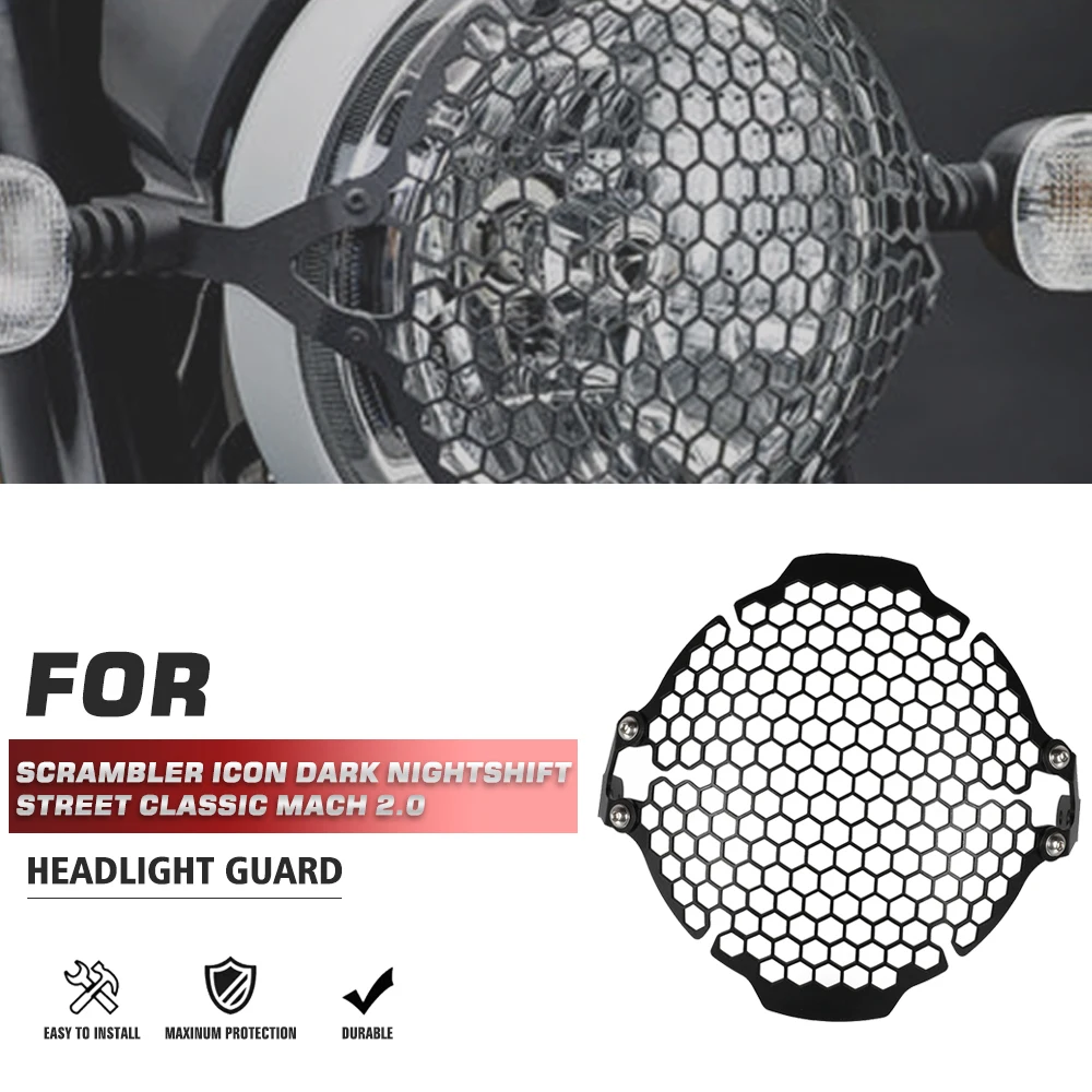 

Motorcross Headlight Guard Grille head light Lamp Grid Cover For Ducati Scrambler Full Throttle Classic Urban Enduro Icon Sixty2