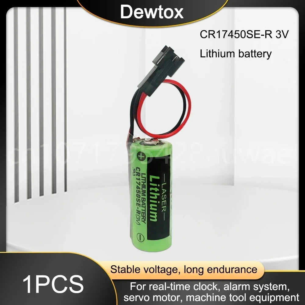 1 Uds Original nuevo CR17450SE-R 3V CR17450 17450 GE para batería de repuesto FANUC A98L-0031-0012 A02B-0200 con enchufe negro