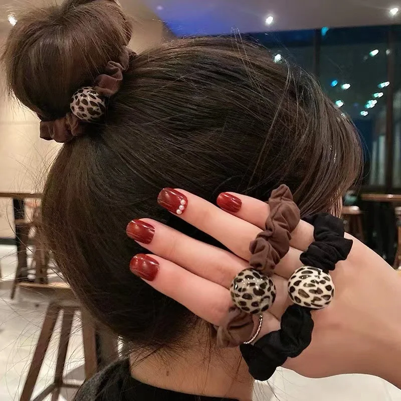 Elegant Imitation Pearl Fabric Hair Rope Simple High Elastic Hair Accessories Fashion Jewelry Headwear Sweet Headband for Women