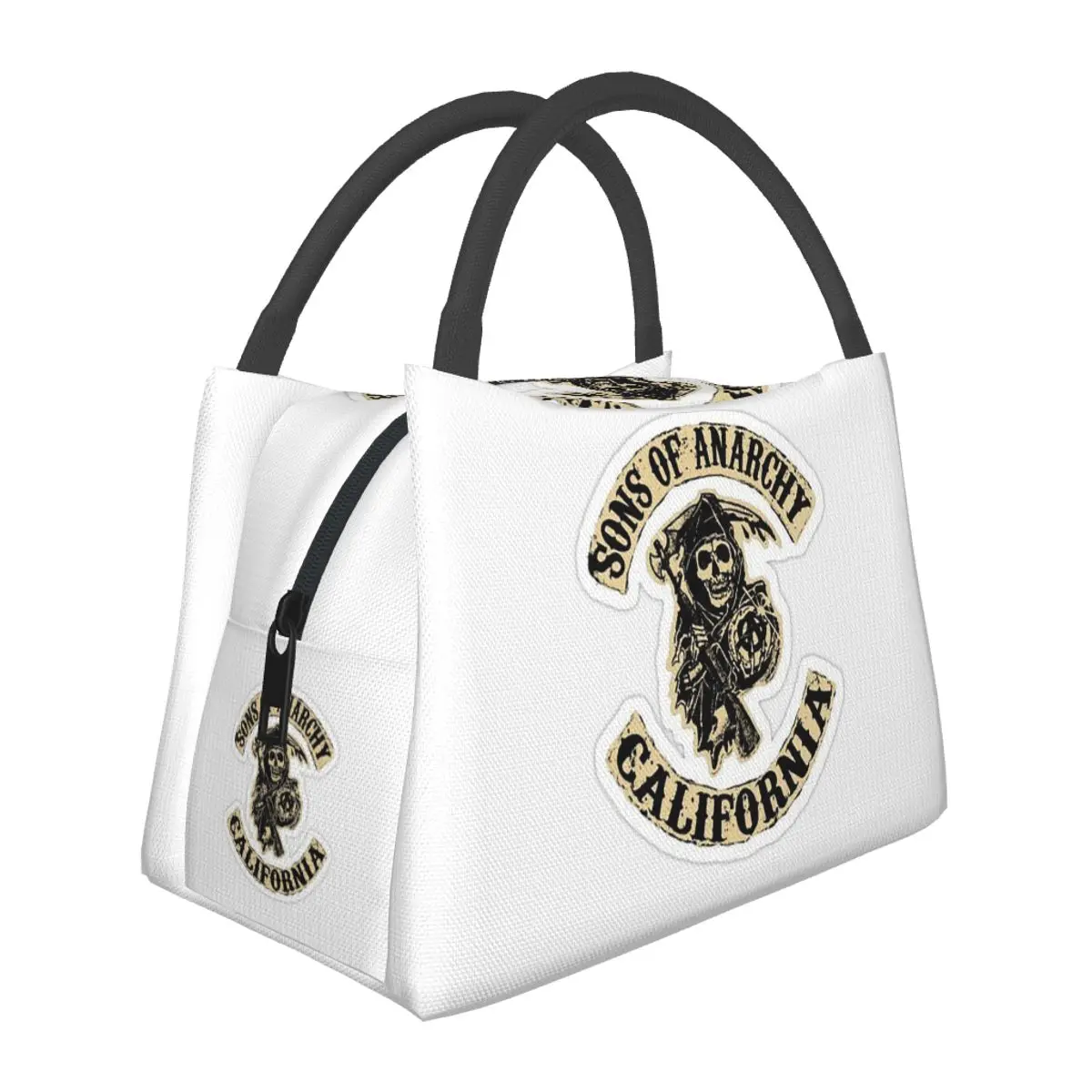 

Sons Of Anarchy Samcro Whiskey Insulated Lunch Bag for School Bento Storage Food Boxes Container Cooler Thermal Lunch Box Tote