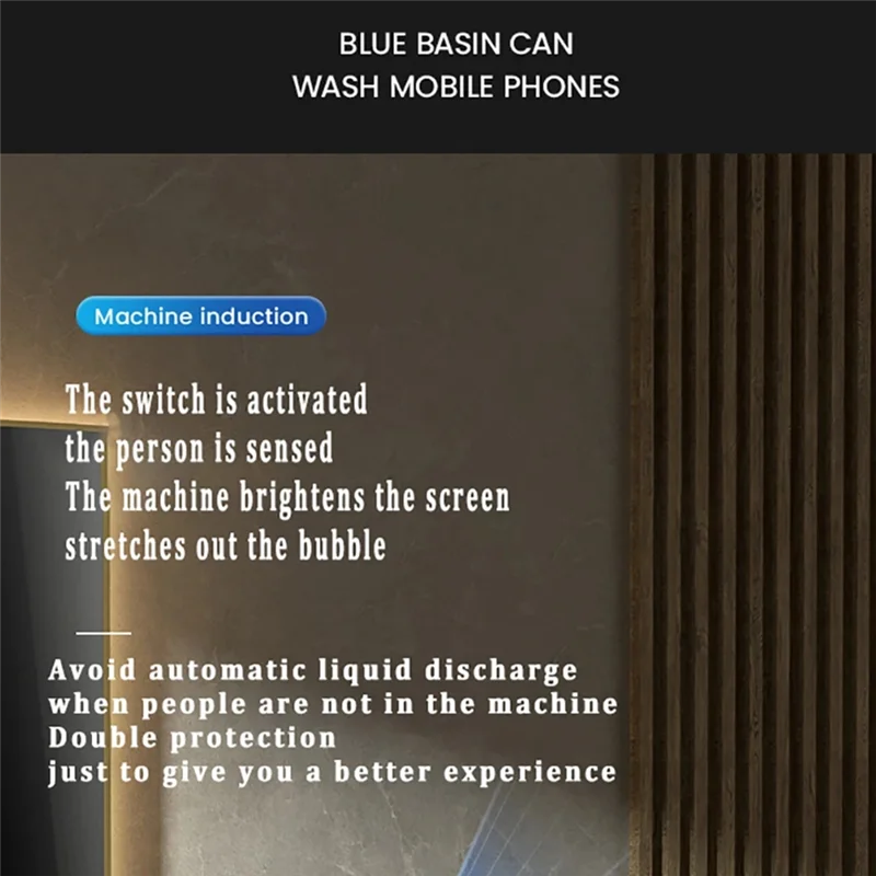 

Автоматический дозатор пенного мыла 450 мл, умная настенная ручная стирка, бесконтактные кухонные аксессуары для ванной комнаты (B)-Hot