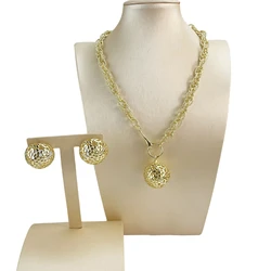 Dubai Jewelry Sets Ball Chain Necklace for Women Christmas Gift FHK20589