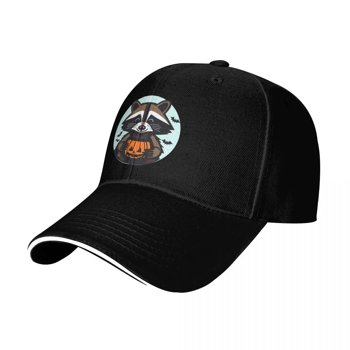 Trick-or-Trash Halloween Raccoon Baseball Cap Unisex for Men Women Outdoor Golf Running Hiking Summer Beach Travel