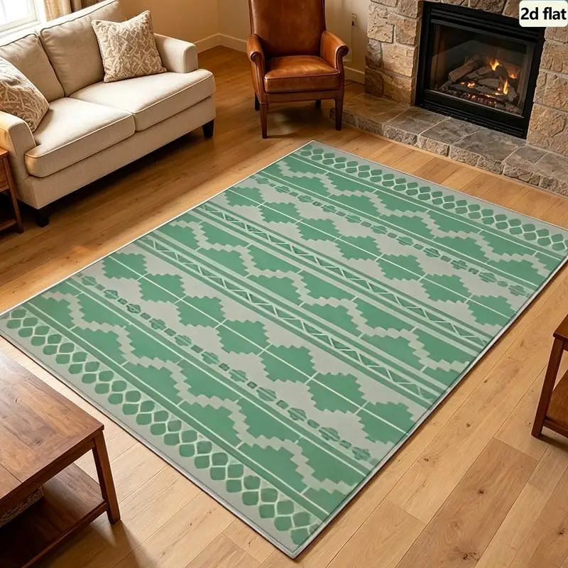 1 Piece of Geometric Aztec Rug, Soft, Suitable for All Seasons, Lightweight, Easy to Care For, Home Decor, Living Room, Bedroom, Entryway, Autumn, Winter