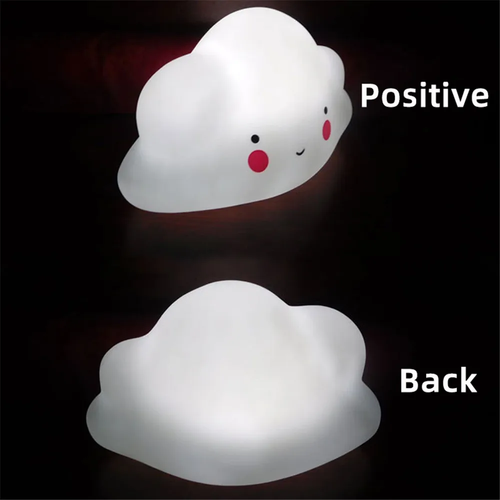 Cloud Shape Button Battery Night Light Children Light Baby Nursery Lamp Bedroom Sleep for Children Girl Toy Christmas Gift