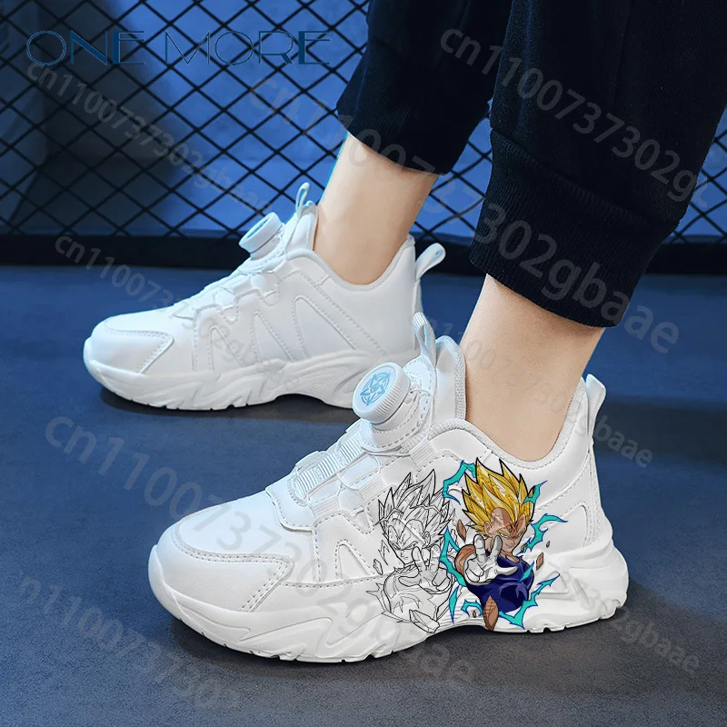7-18 Year Old Teenager Casual Shoes Dragon Ball Design Boys Basketball Shoes Arch Support Suitable Outdoor Activities