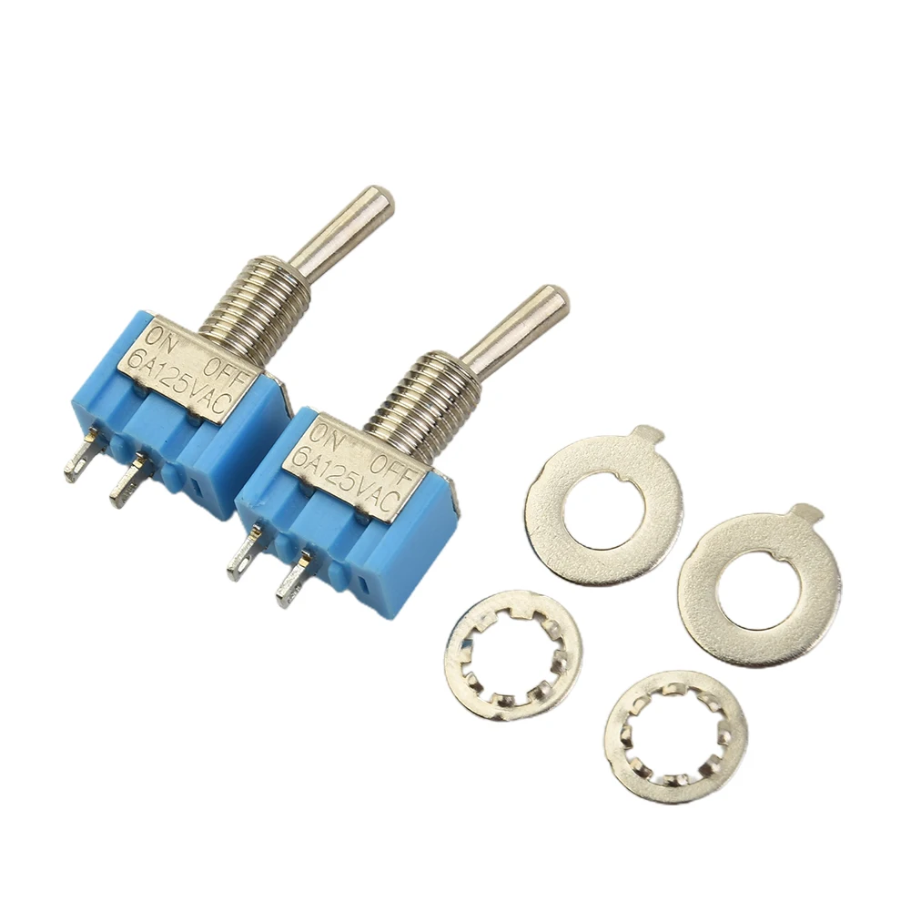 10pcs MTS-101 2 Pin SPST ON-OFF 2 Position 6A 250V AC Mini Toggle