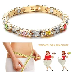 Trendy Weight Loss Energy Magnets Jewelry Energy Health Balance Twisted Magnetic Therapy Bracelet Healthcare