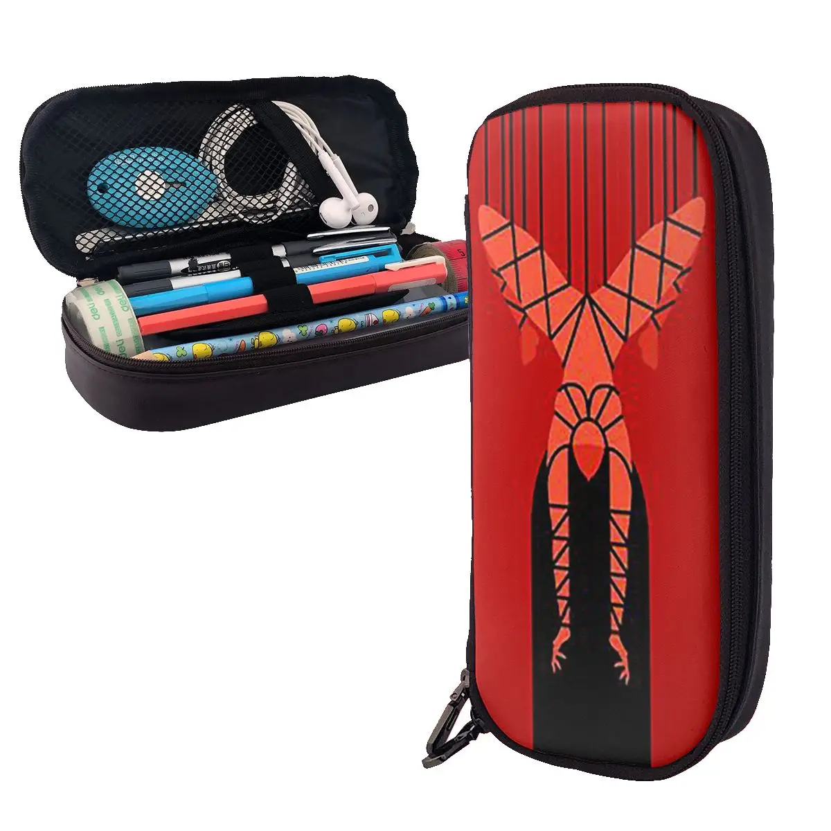 

Shibari Bondage Hanging Girl Leather Pencil Case Pencil Pouch Storage Stationery Supplies Pen Box Pencil Bag for Boy Girl School