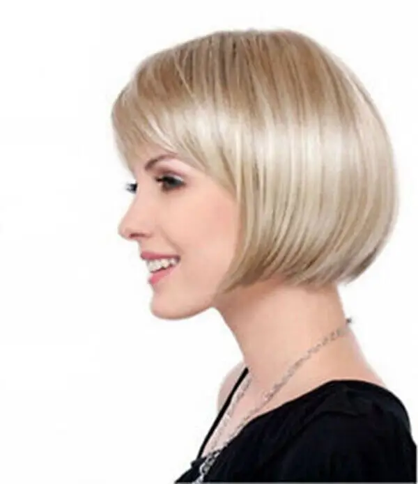 Light Blond Short Hairstyles Women's Natural Straight Wig 6 Inch