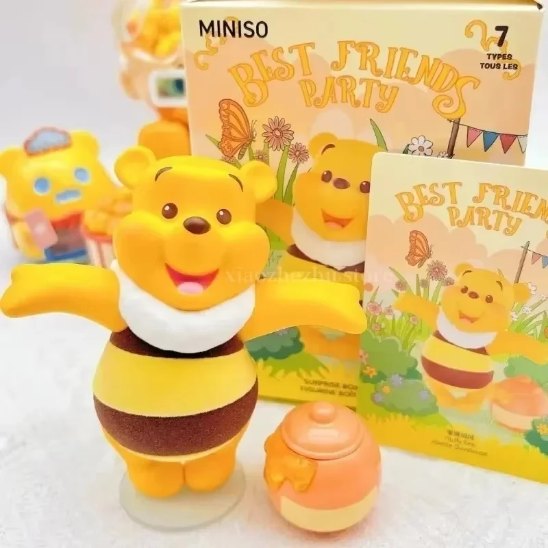 New Miniso Disney Winnie The Pooh Blind Box Tigger Eeyore Piglet Mysterious Surprise Box Figure Kawaii Model Xmas Toy Gift