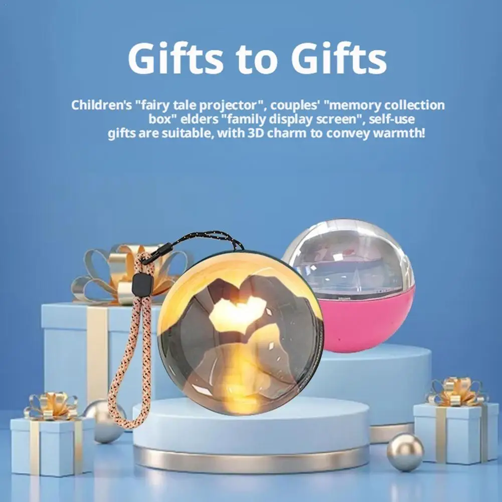 

APP Version 3D Crystal Ball Digital Video Photo Album DIY Video Display Glass Ball Crystal Ball With Electronic Screen Gift