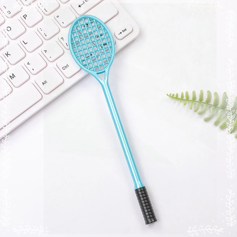 24 Pcs Creative Stationery for Students Cute Tennis Racket Styling Gel Pens Set Badminton Racket Pen Plastic