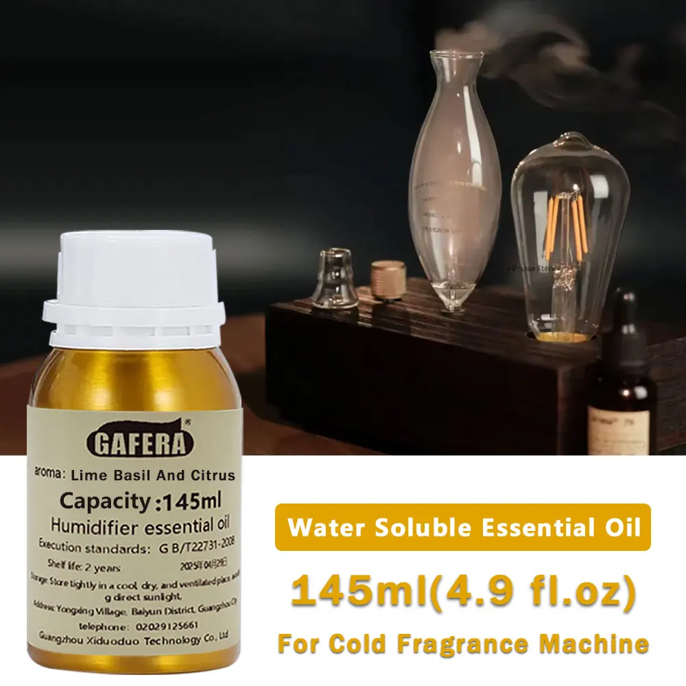 

GAFERA 145ml(4.9 fl.oz) Lime Basil And Citrus/Shangri-La Essential Oil - For Cold Fragrance Machine & Humidifier & Diffuser Wood