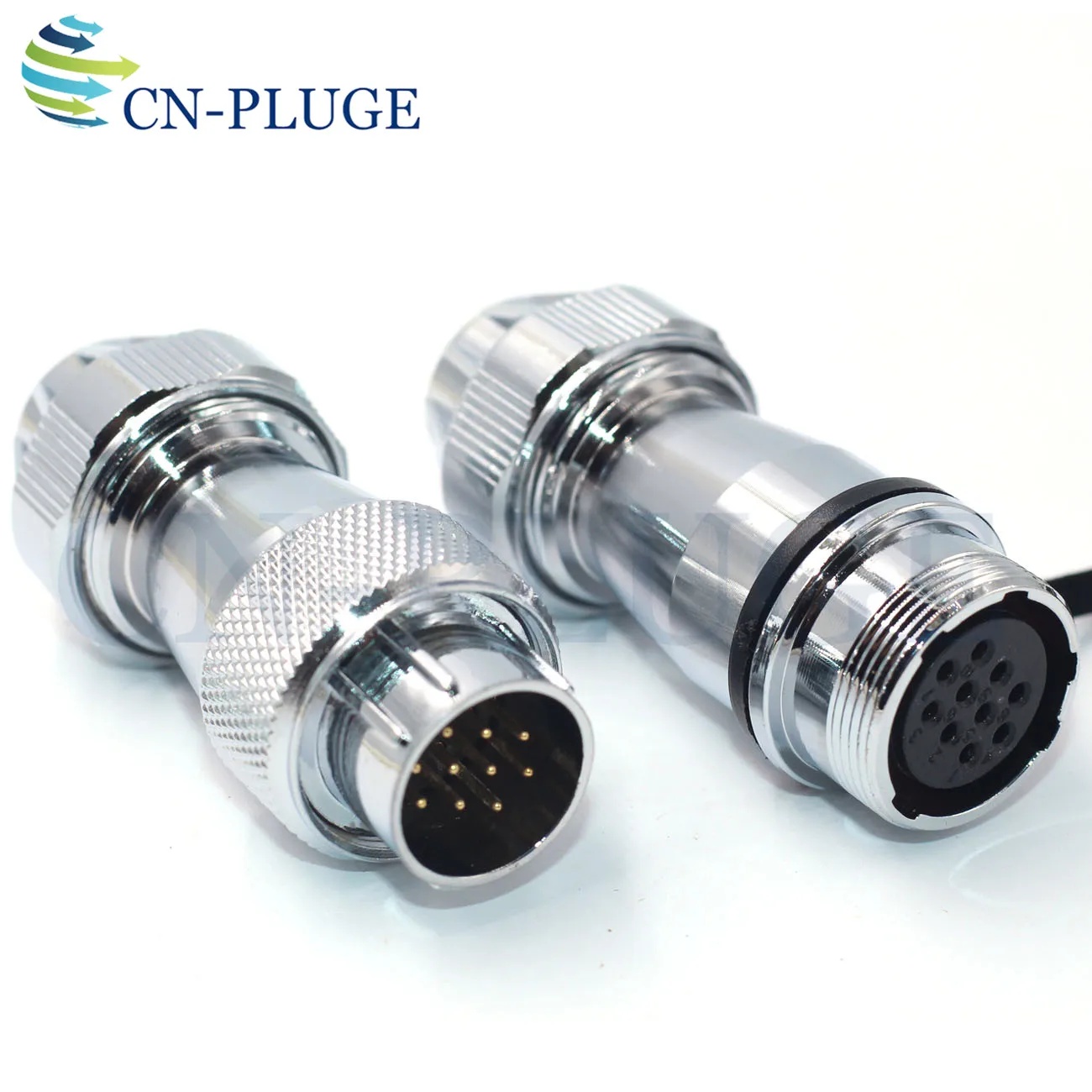 WS20 Connector 2 3 4 5 6 7 8 9 10 12 Pin Industrial Motor Cable Mating IP67 Waterproof Male Plug Female Socket