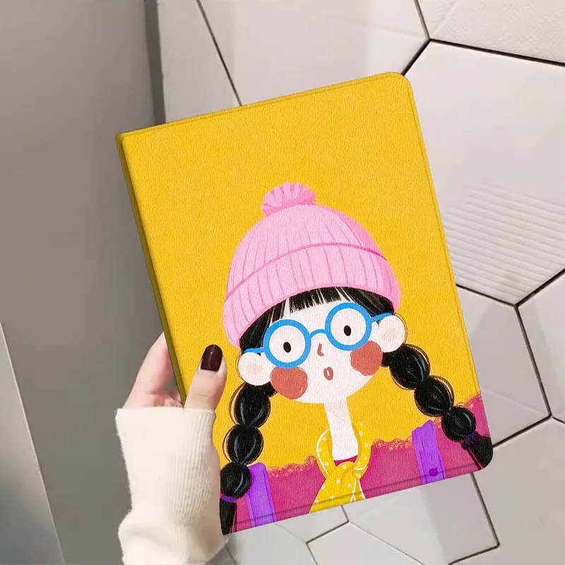 Hut Brille süße Mädchen Muster Fall für Lenovo Pad Tab Legion Xiaoxin Y900 Y700 K10 M10 P11 3rd Pro GT Plus Gen Abdeckung Tablet