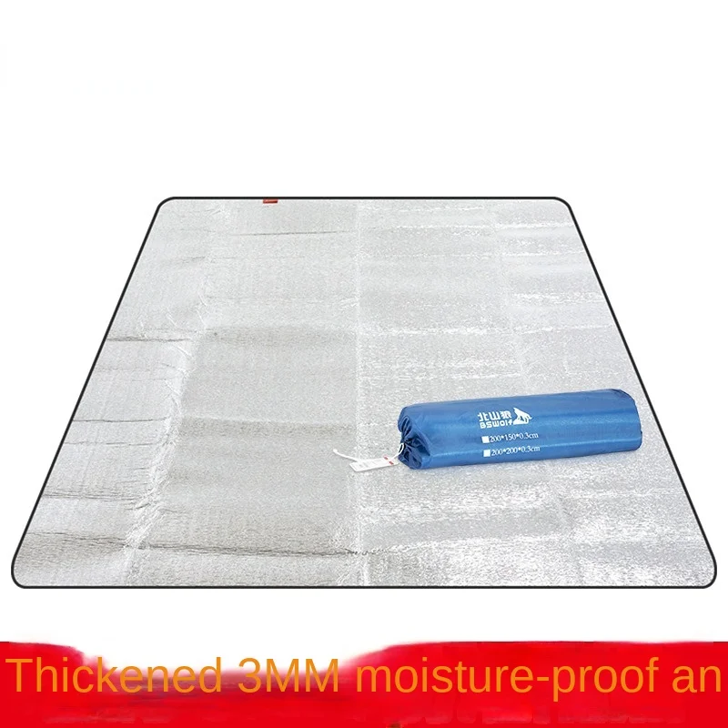 Outing Picnic Mat Tent Accessories 200x200 Double-sided Aluminum Foil Waterproof Mat Wild Camping Family