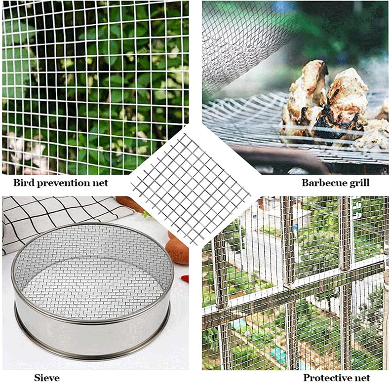 

Stainless Steel Woven Wire Mesh Screen Air Vent Mesh Multiple Uses For Home And Garden BBQ Wire Mesh Screen