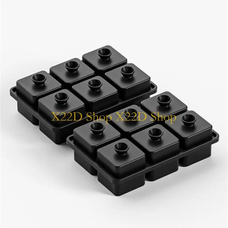 X22D 6 Unit Ice Molds Creates Perfect Clear Engraved Ice Ball Safe Silicone For Professional Home Bartending