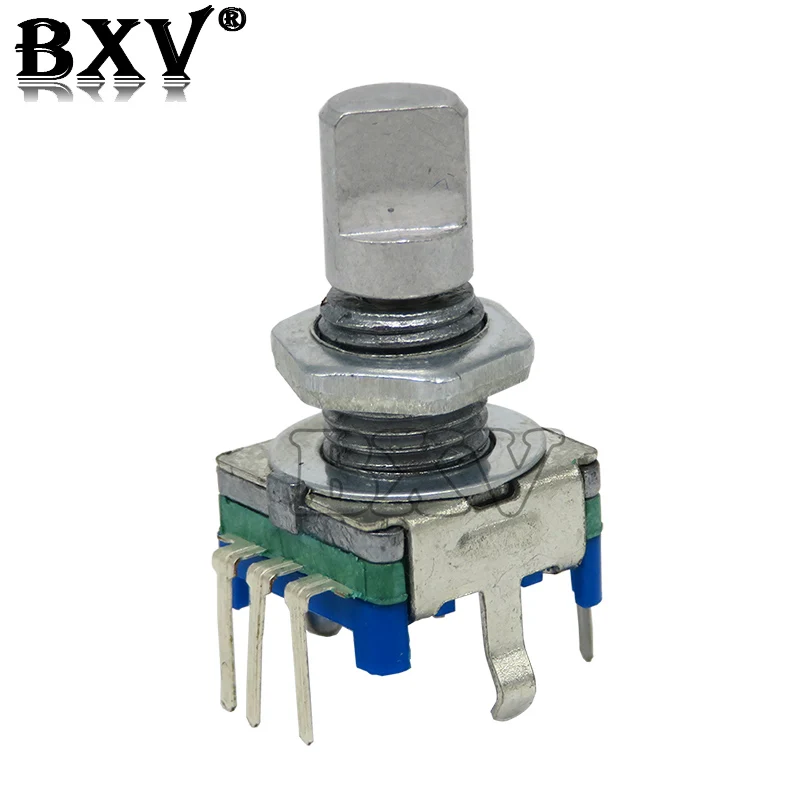 5PCS 20 Position 360 Degree Rotary Encoder EC11 W Push Button 5Pin Handle Long 15/20MM With A Built In Push Button Switch New