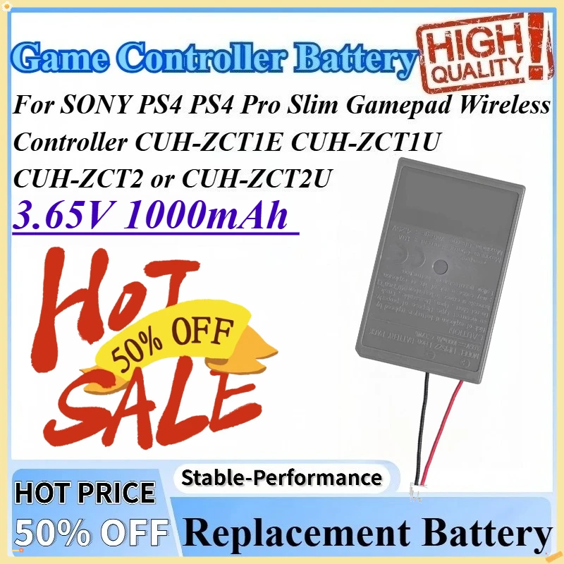 

1000mAh Game Controller Battery For SONY PS4 PS4 Pro Slim Gamepad Wireless Controller CUH-ZCT1U CUH-ZCT2U CUH-ZCT1E or CUH-ZCT2