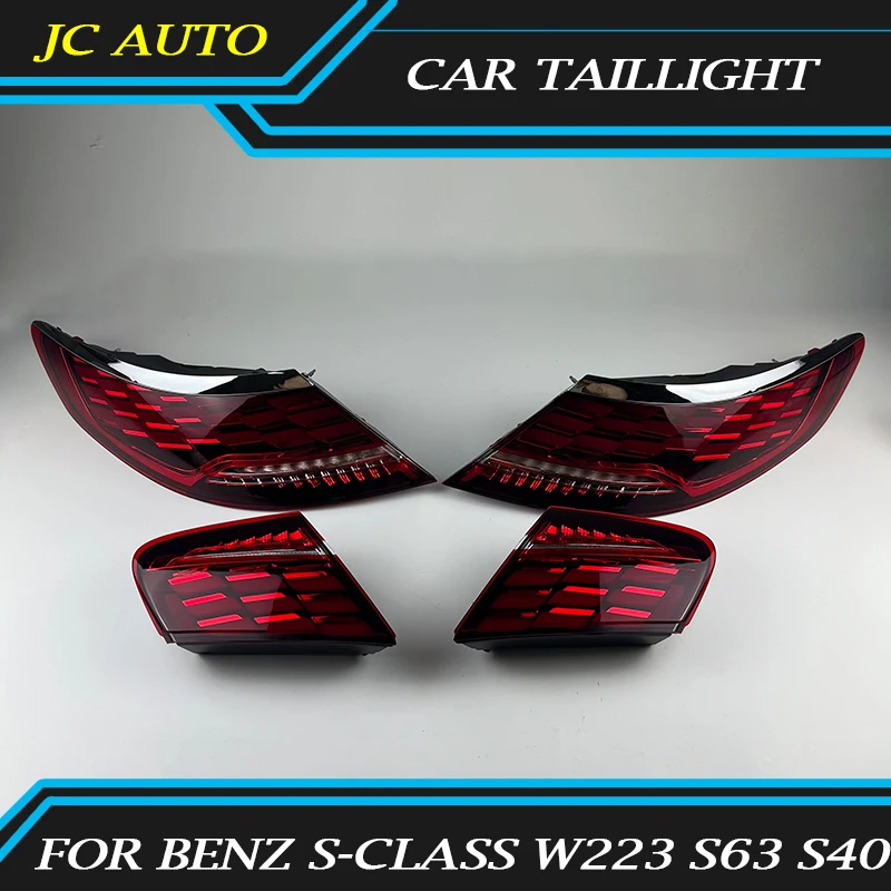 High Quality Car Taillight Fit for Mercedes-Benz S-class W223 S63 S400 S500 Coupe 2015-2017 Modified Dragon Scale Tail Lamp