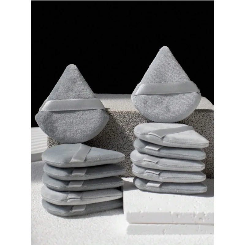 10 قطع من بودرة البيتزا المخملية الوردية المثلثة، إسفنجة مكياج صغيرة للوجه، أدوات مكياج خفيفة الوزن قابلة للغسل #3