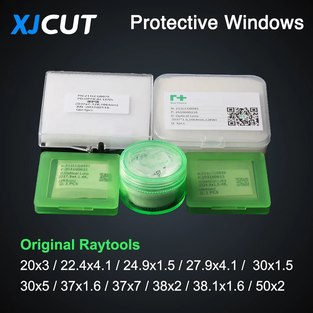 

XJCUT Original Raytools Protective Windows 27.9x4.1 37x7 38.1x1.6 for Raytools BT240 BM109 BM111 BM114S BM115 BS06K